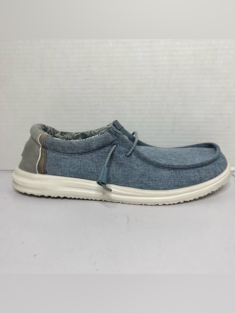 Hey Dude Wally H2O Overcast Men’s Slip on Water Shoes Size 12 Blue Grey - Picture 11 of 16